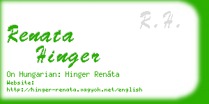 renata hinger business card