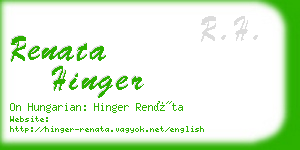 renata hinger business card